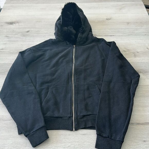 Takeover Heavyweight Full Zip Hoodie Black L NWOT - Picture 5 of 9